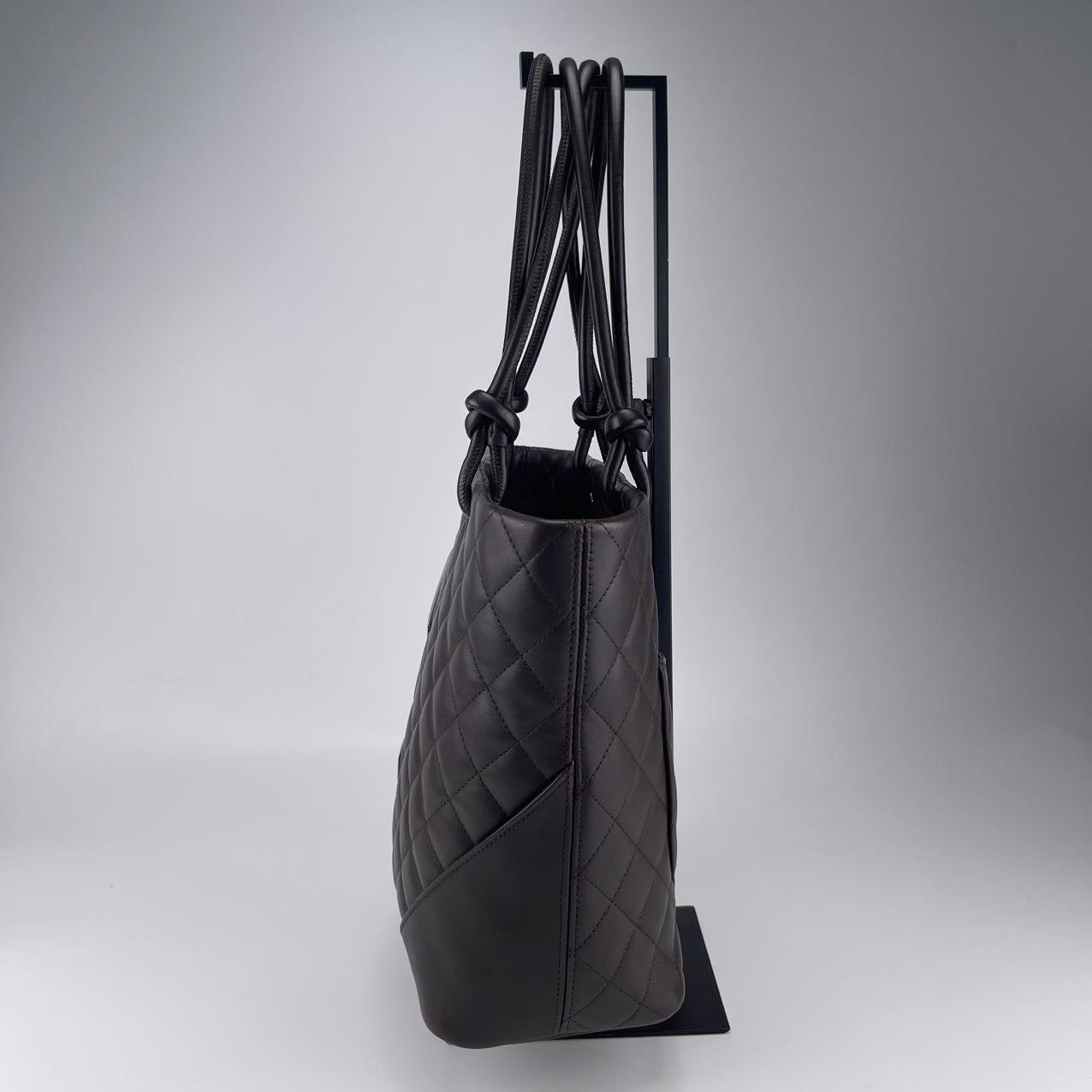 Chanel Chocolate Cambon Tote Bag[Used]