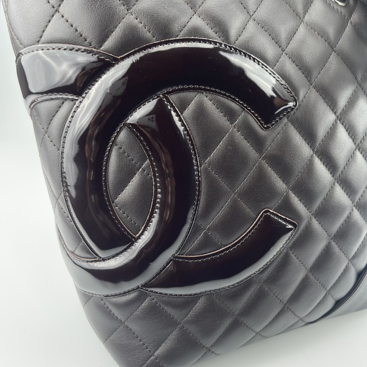 Chanel Chocolate Cambon Tote Bag[Used]