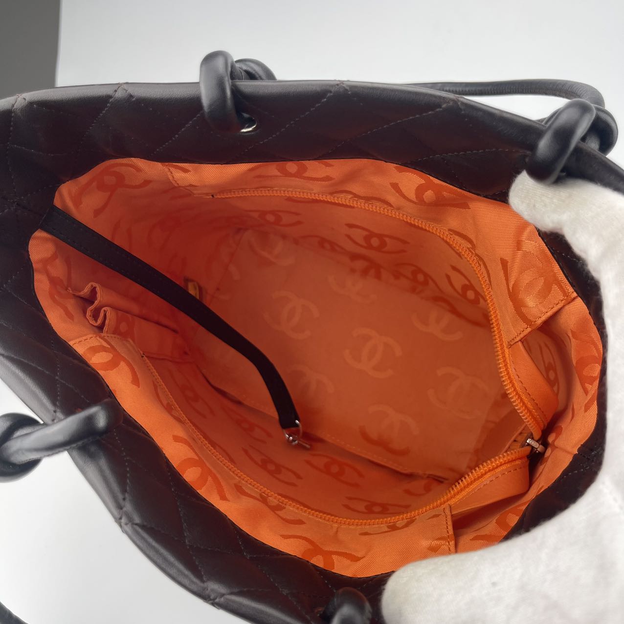 Chanel Chocolate Cambon Tote Bag[Used]