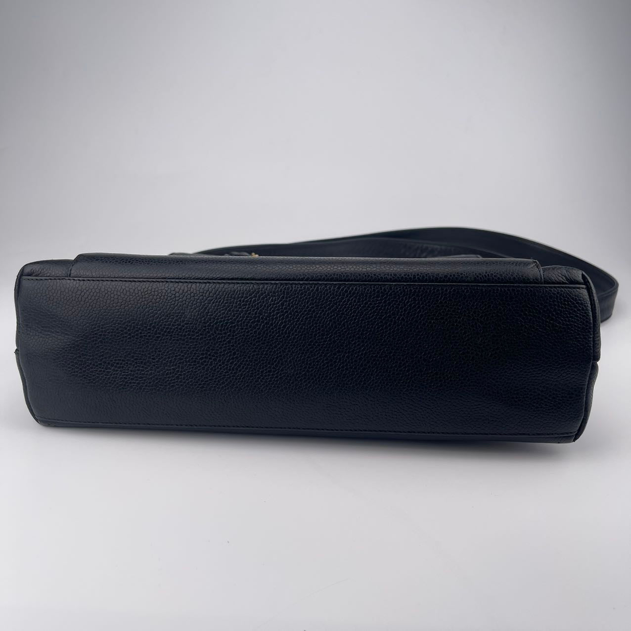 Chanel Luxurious black calfskin leather bag[Used]