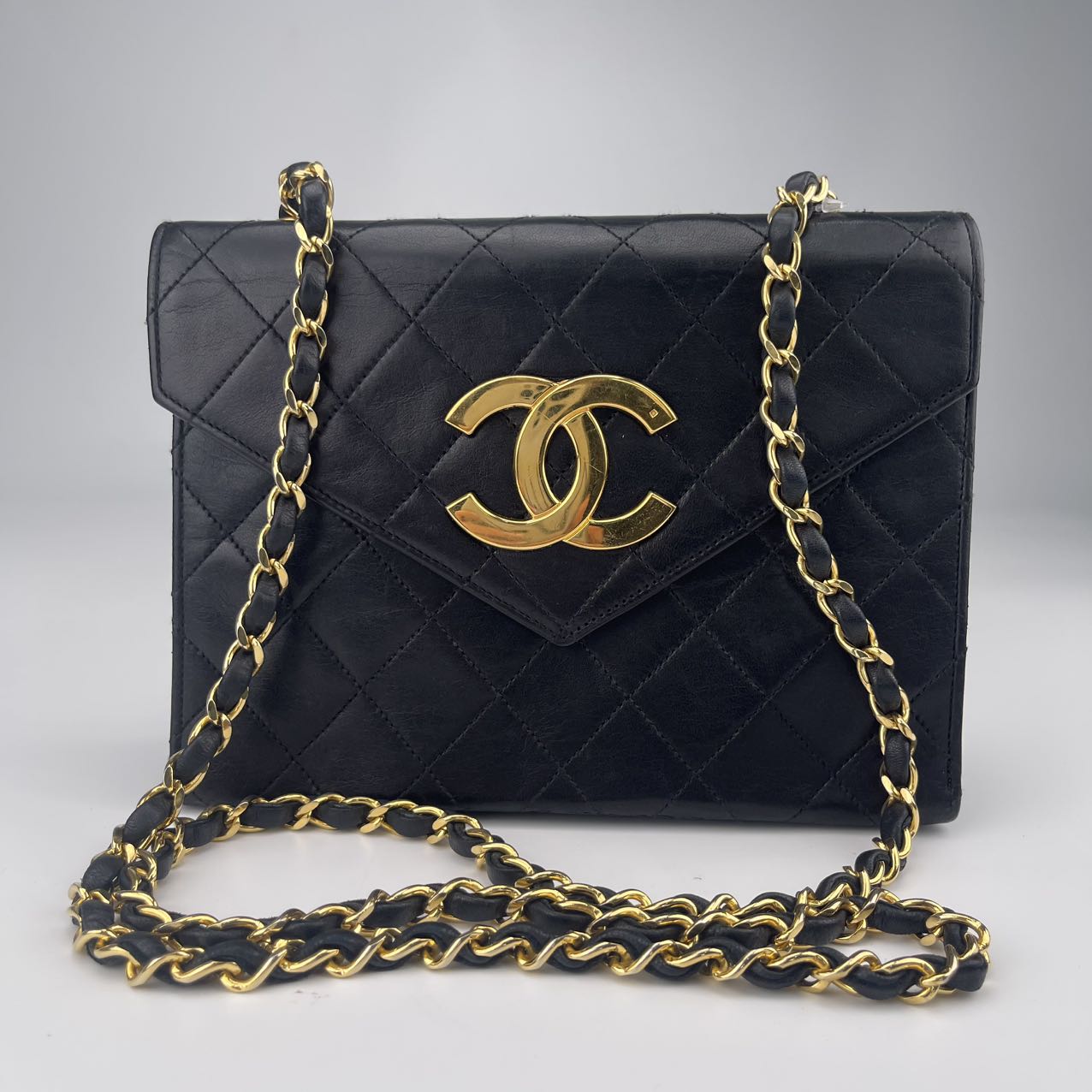 Chanel  Supple black lambskin leather [Used]