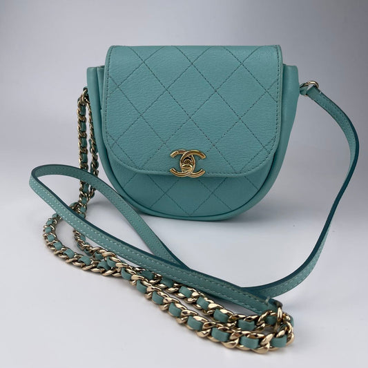 Chanel Elegant Blue calfskin bag [Used]