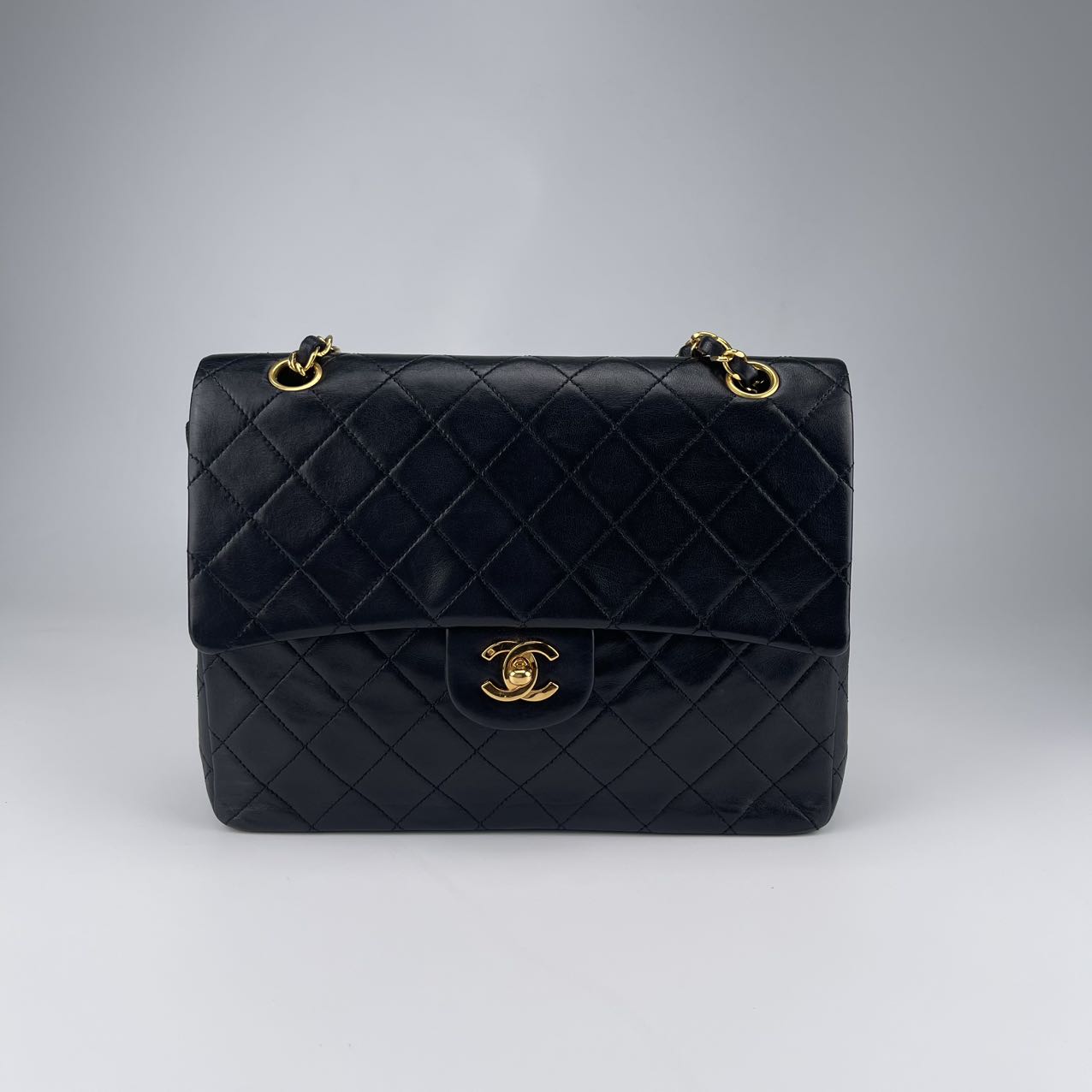 Chanel Black Lambskin Quilted Classic Flap Bag [Used]