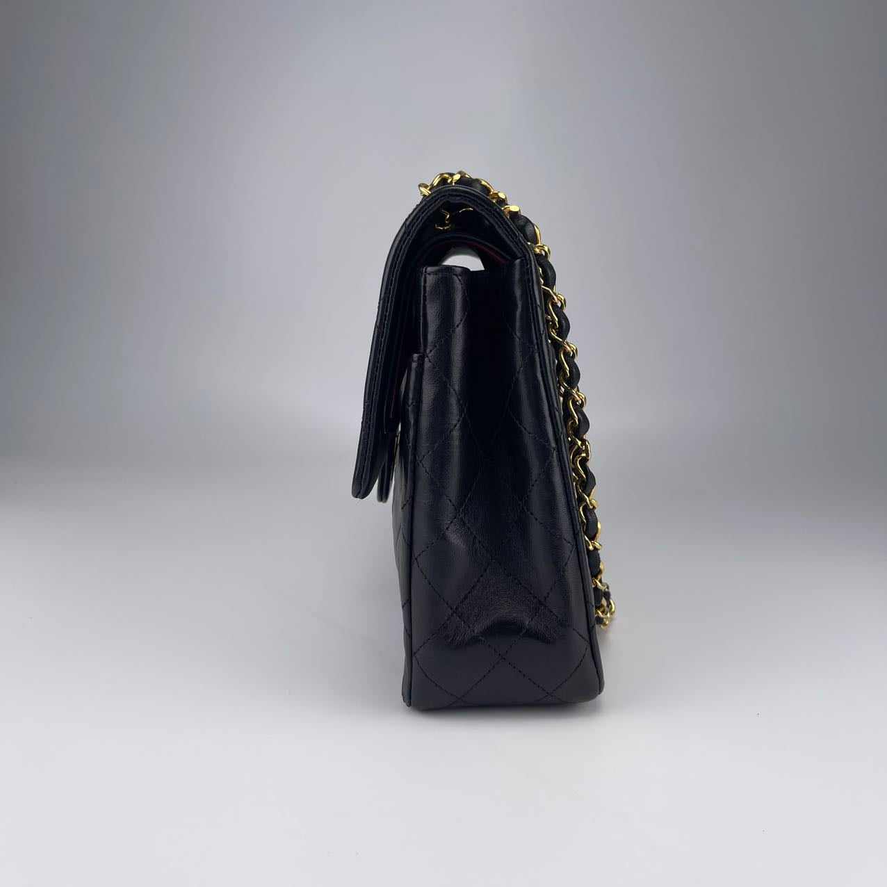 Chanel Black Lambskin Quilted Classic Flap Bag [Used]