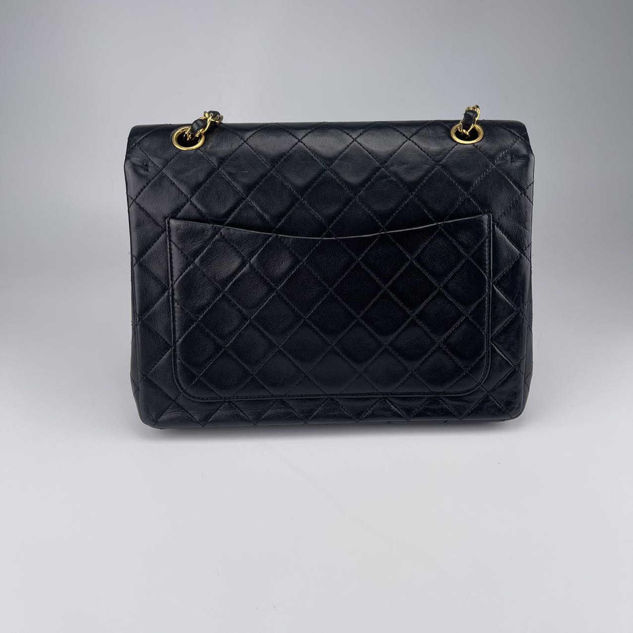 Chanel Black Lambskin Quilted Classic Flap Bag [Used]