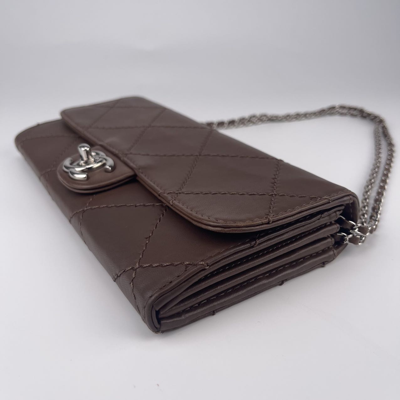 Chanel Brown Calfskin Quilted CF Chain Bag [Used]