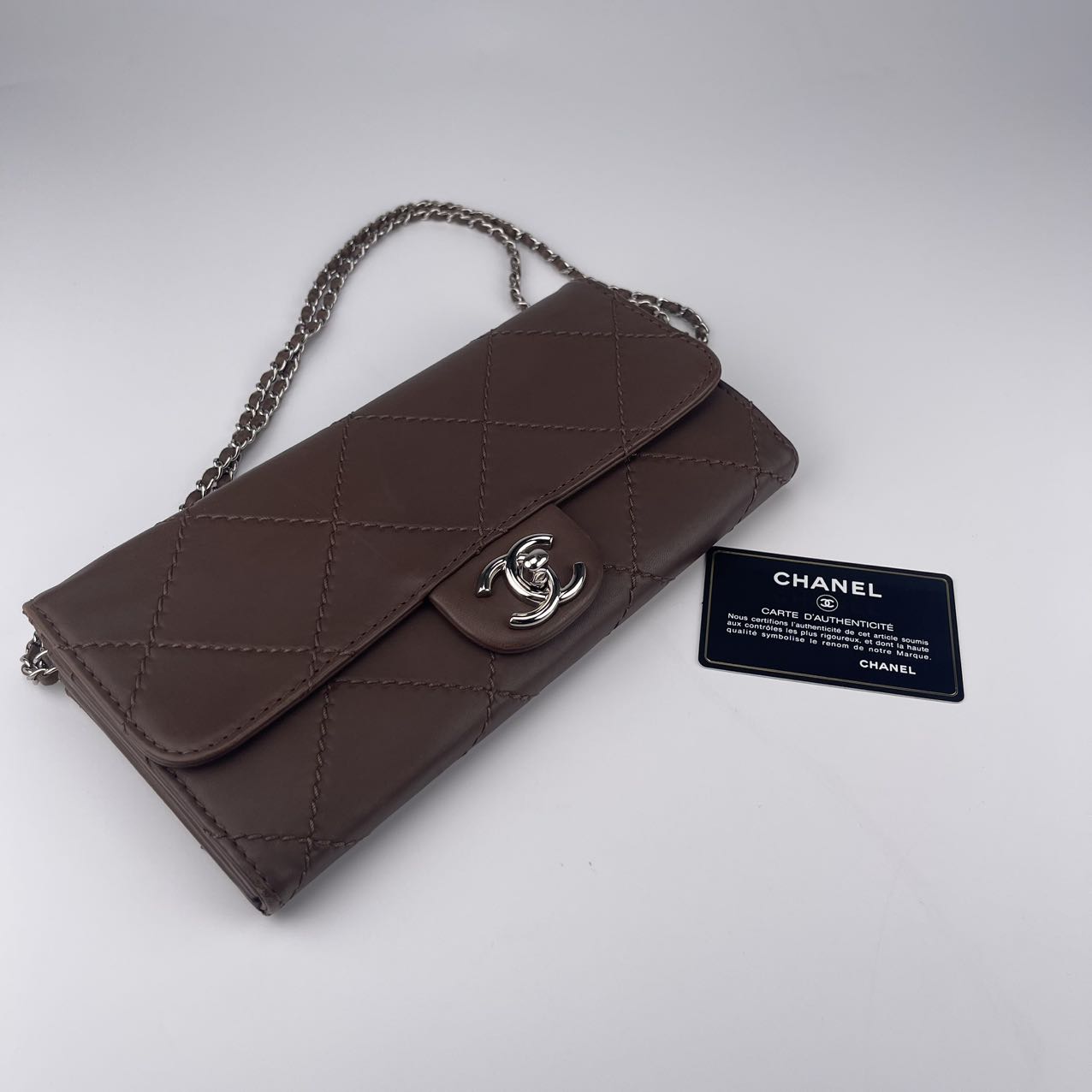 Chanel Brown Calfskin Quilted CF Chain Bag [Used]