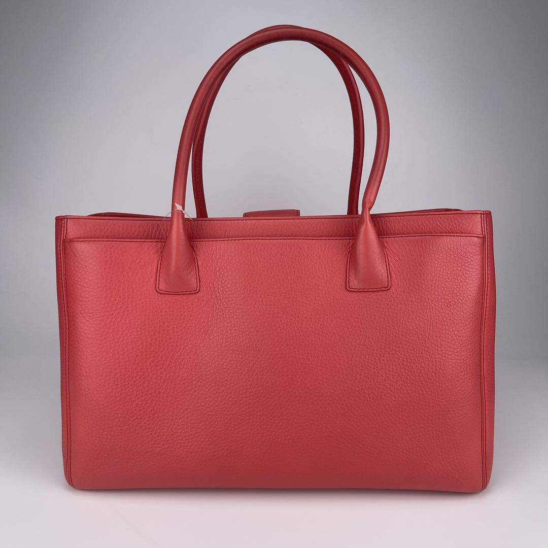 Chanel Rose Pink Caviar Leather Cerf Tote with Silver Hardware [Used]