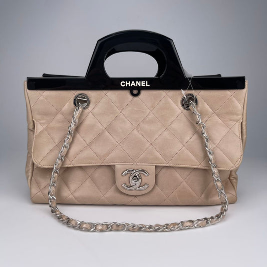 Chanel Matelassé CC Delivery 2-Way Chain Shoulder Bag[Used]