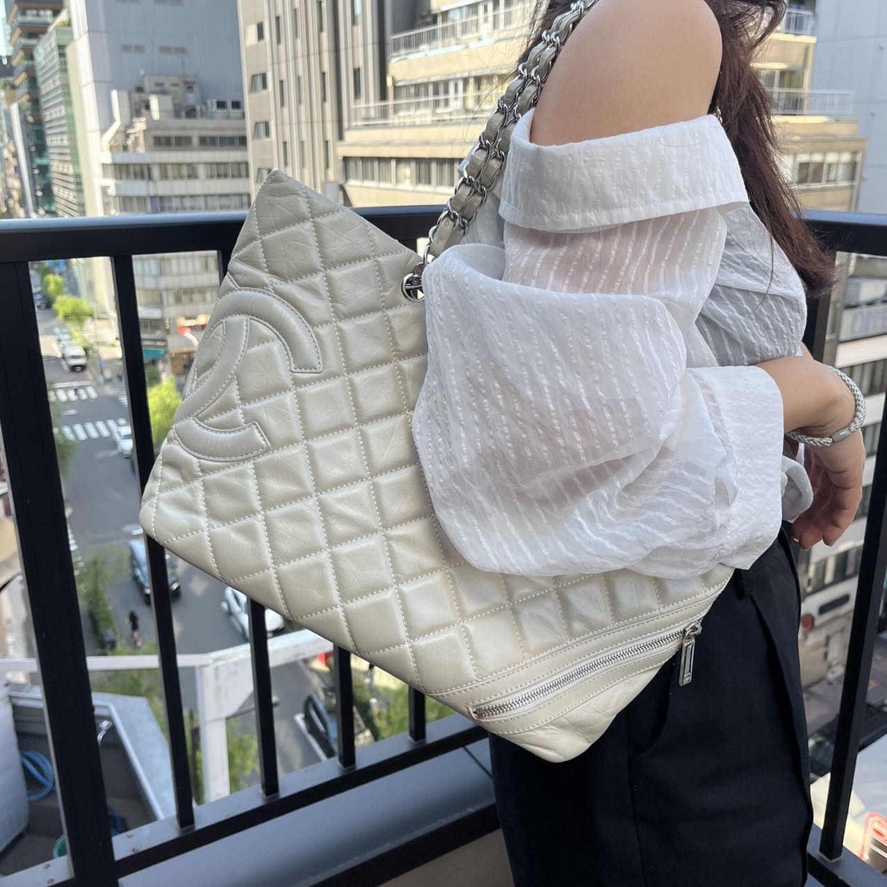 Chanel Cambon Chain Tote Bag[Used]
