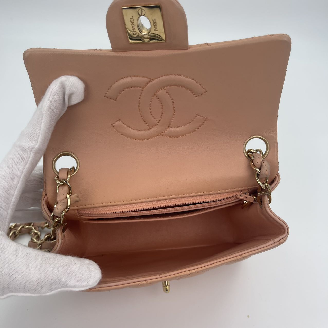 Chanel Classic Flap Mini - Beige [Used]