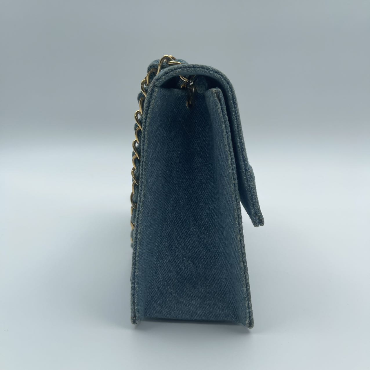 Chanel Denim Trapezoid Chain Shoulder Bag[Used]