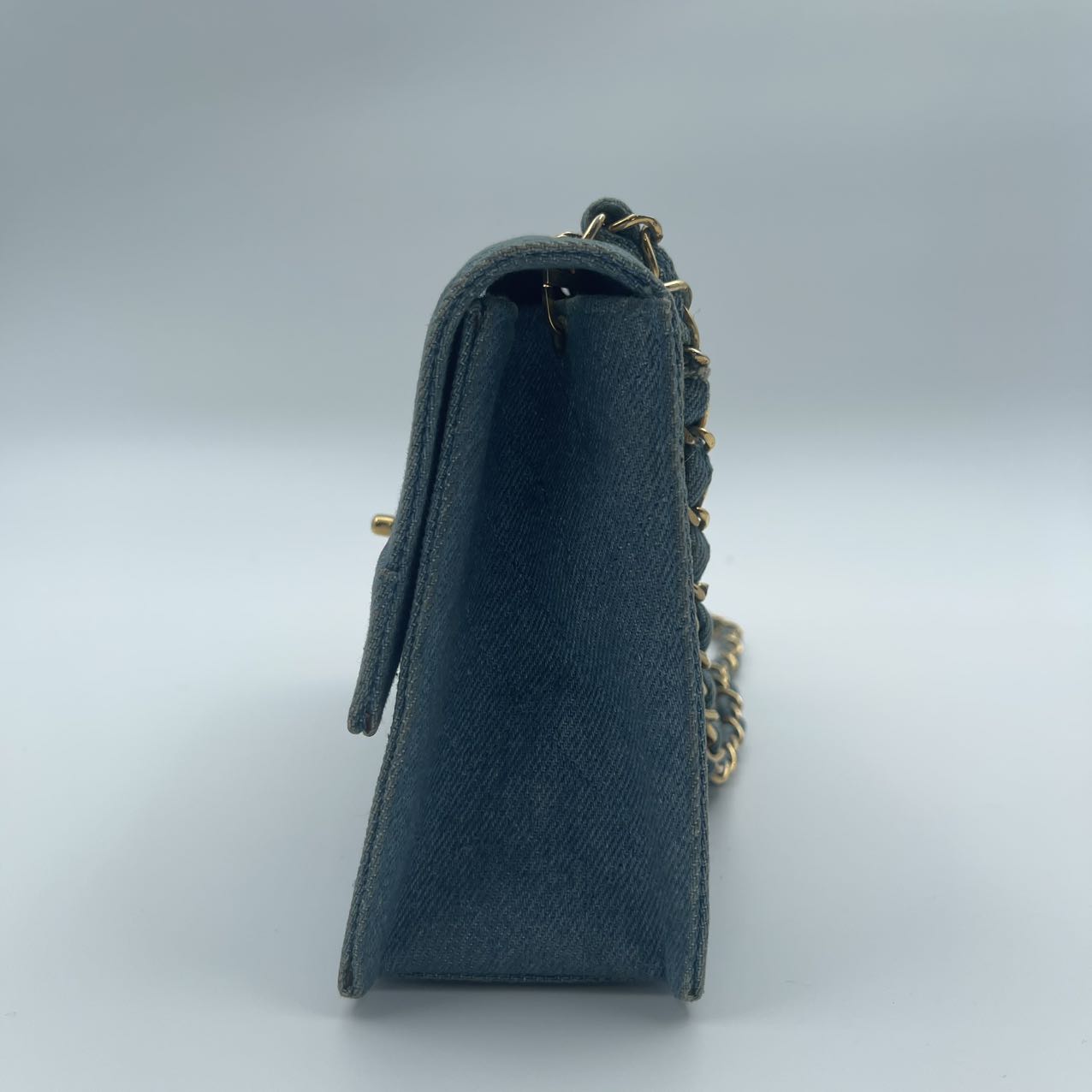 Chanel Denim Trapezoid Chain Shoulder Bag[Used]