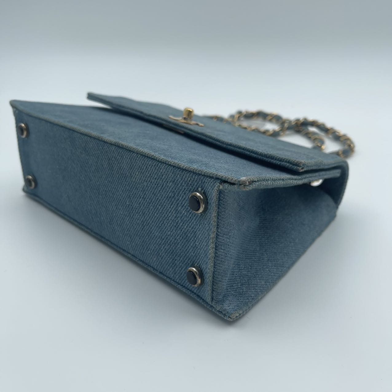 Chanel Denim Trapezoid Chain Shoulder Bag[Used]