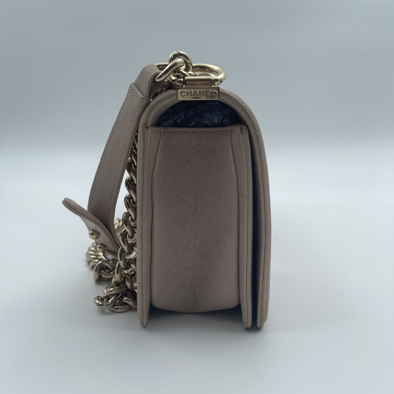 VINTAGE シャネル BOY CHANEL25cm グレー CHANEL Boy Flap Medium Gray Vintage Silver-tone Shoulder Bag
