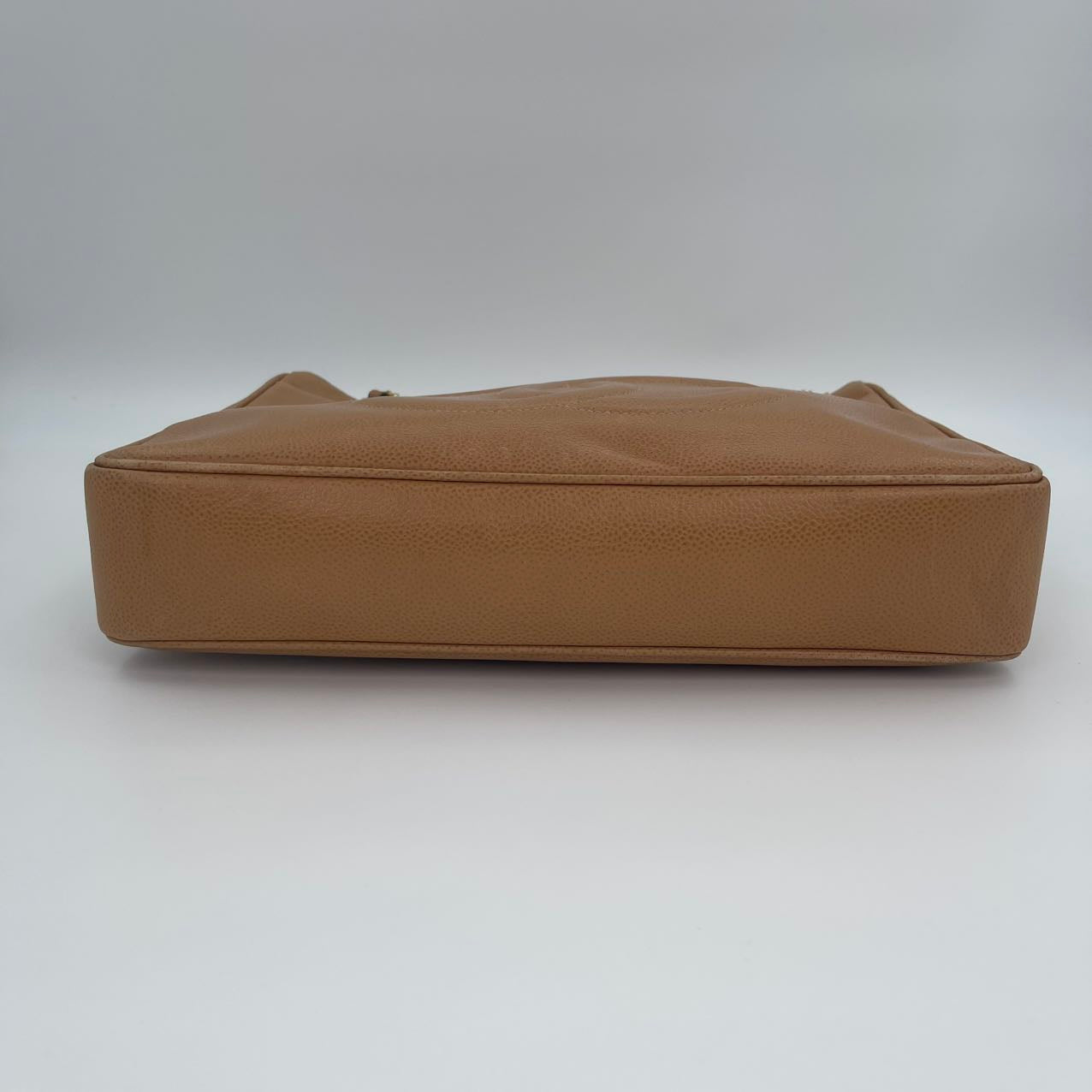 Chanel Beige Caviar Leather Tote Bag [Used]