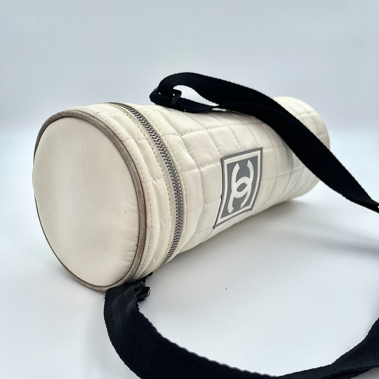 Chanel Sports Line Nylon Crossbody Bottle Bag - White [Used]