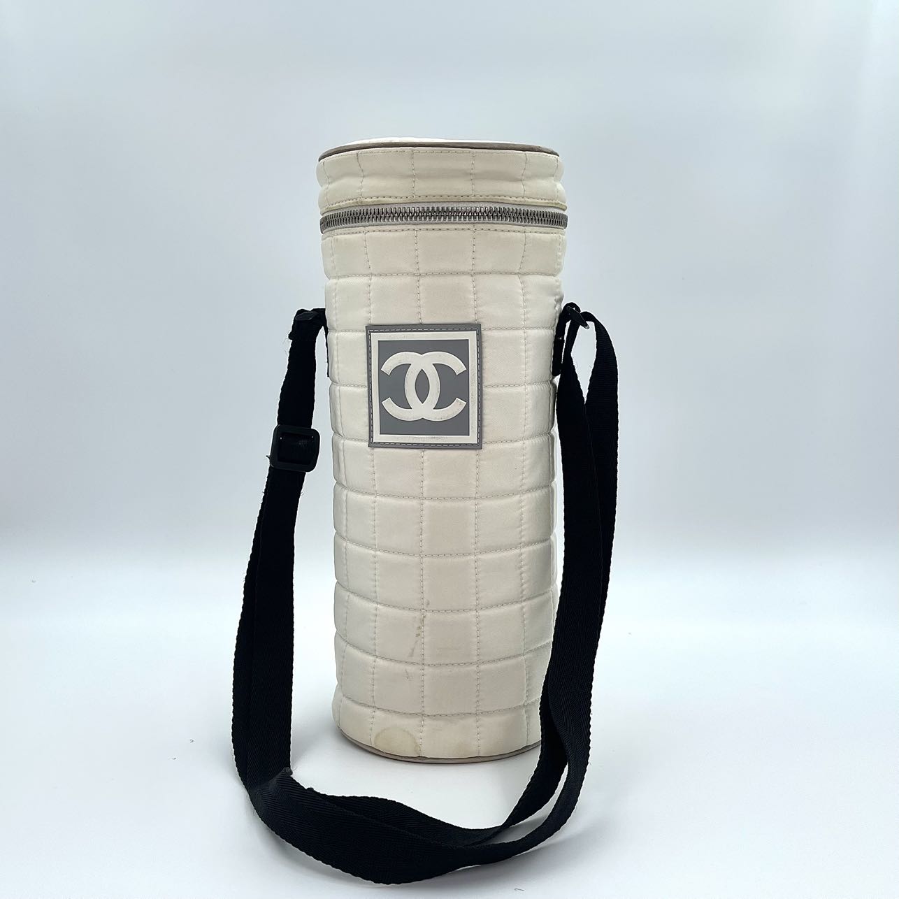 Chanel Sports Line Nylon Crossbody Bottle Bag - White [Used]