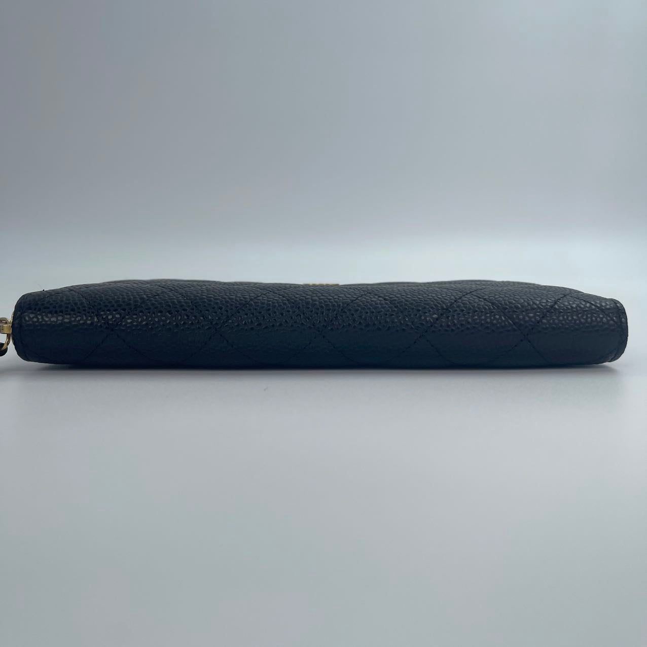 Chanel Classic Black Caviar Leather Long Wallet with Gold Hardware [Used]