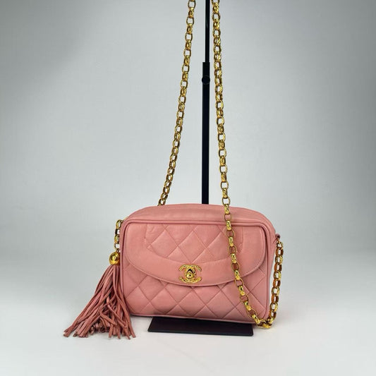 Chanel Matelassé Chain Shoulder Bag with Fringe [Used]