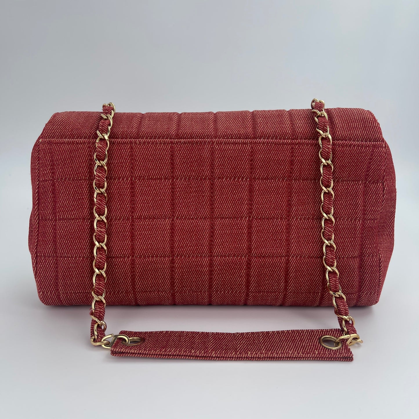 Chanel red chocolate bar denim[Used]