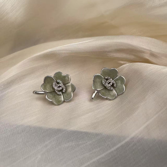 Chanel Clover Motif Clip-On Earrings [Used]
