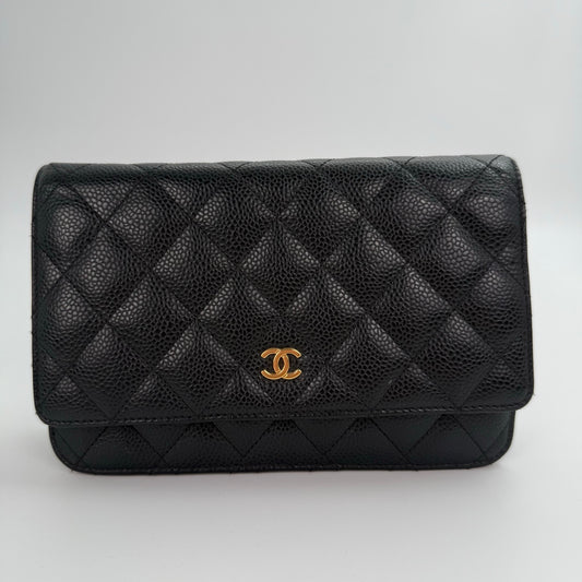 Chanel Classic WOC Black Caviar Leather with Gold-Tone Hardware [Used]
