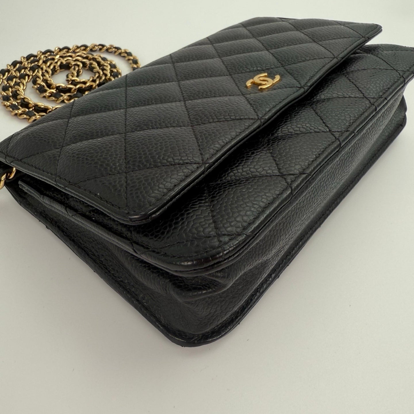 Chanel Classic WOC Black Caviar Leather with Gold-Tone Hardware [Used]