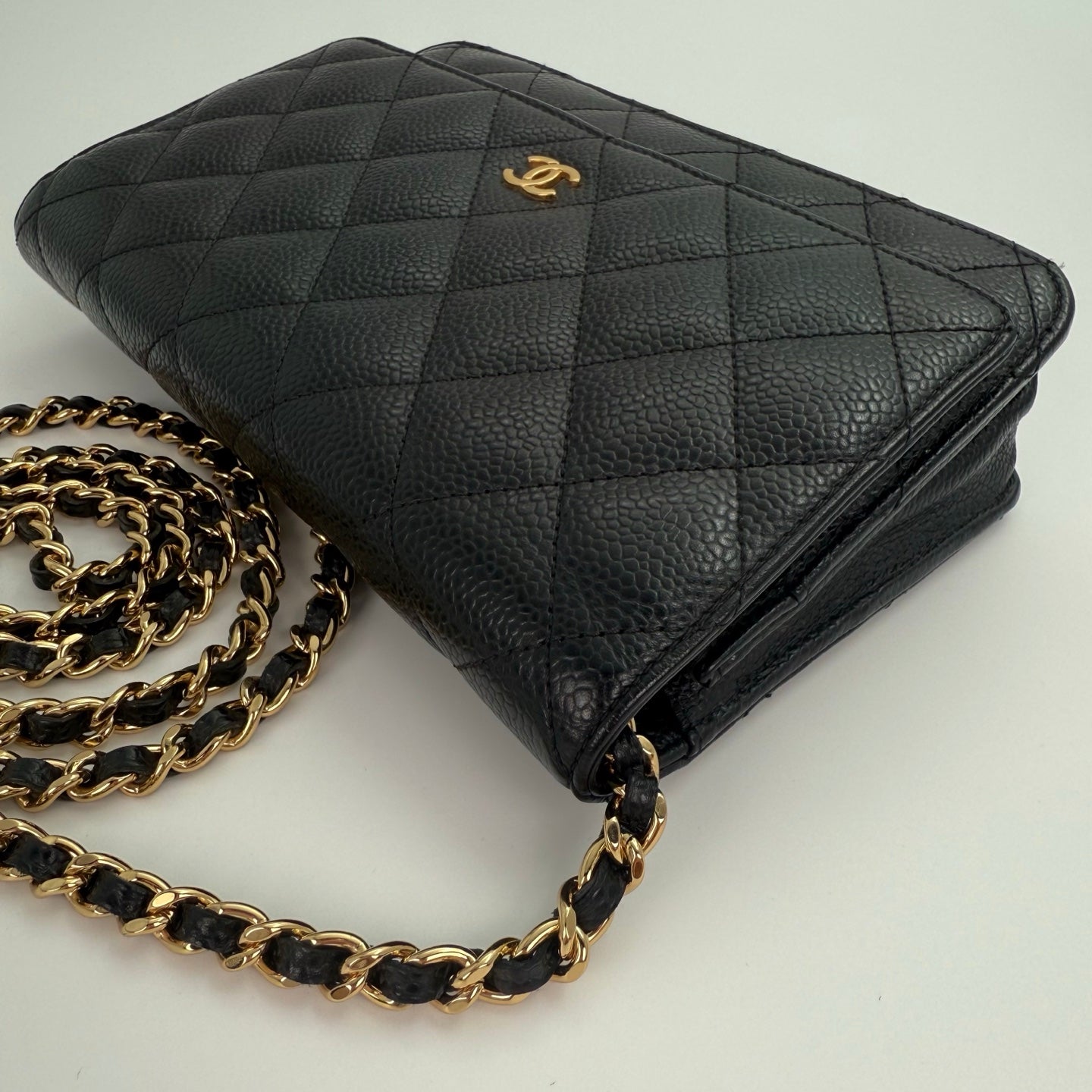 Chanel Classic WOC Black Caviar Leather with Gold-Tone Hardware [Used]