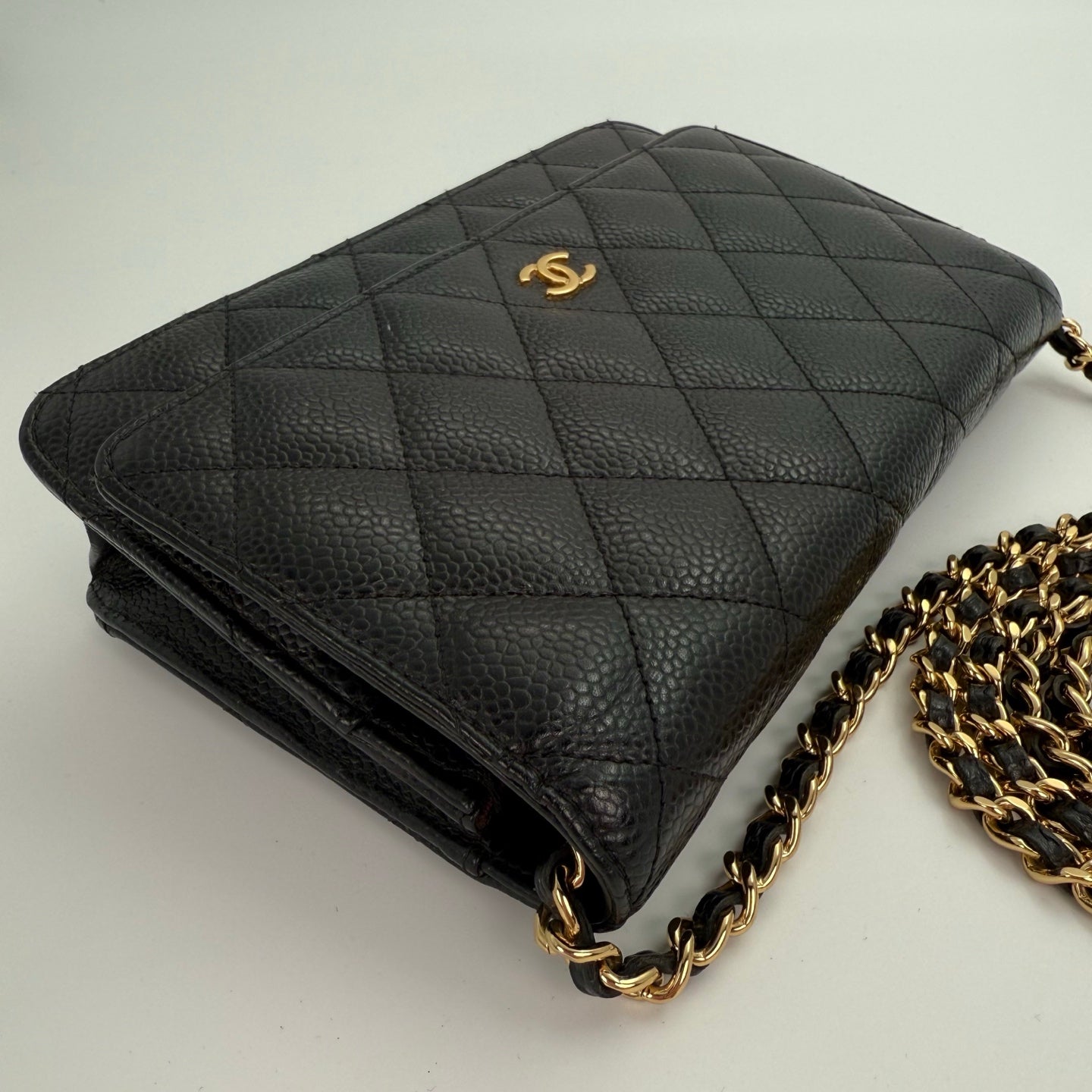 Chanel Classic WOC Black Caviar Leather with Gold-Tone Hardware [Used]