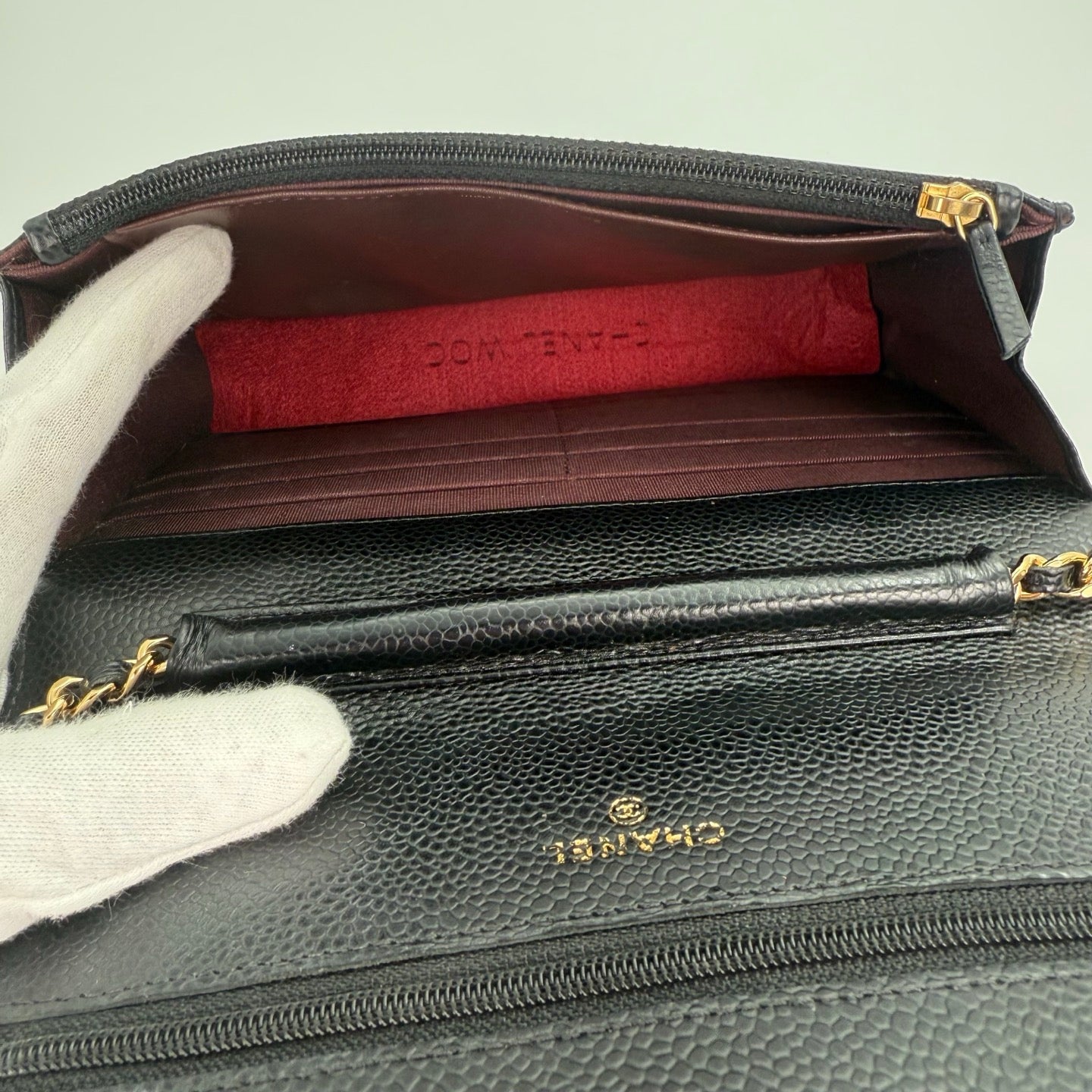 Chanel Classic WOC Black Caviar Leather with Gold-Tone Hardware [Used]