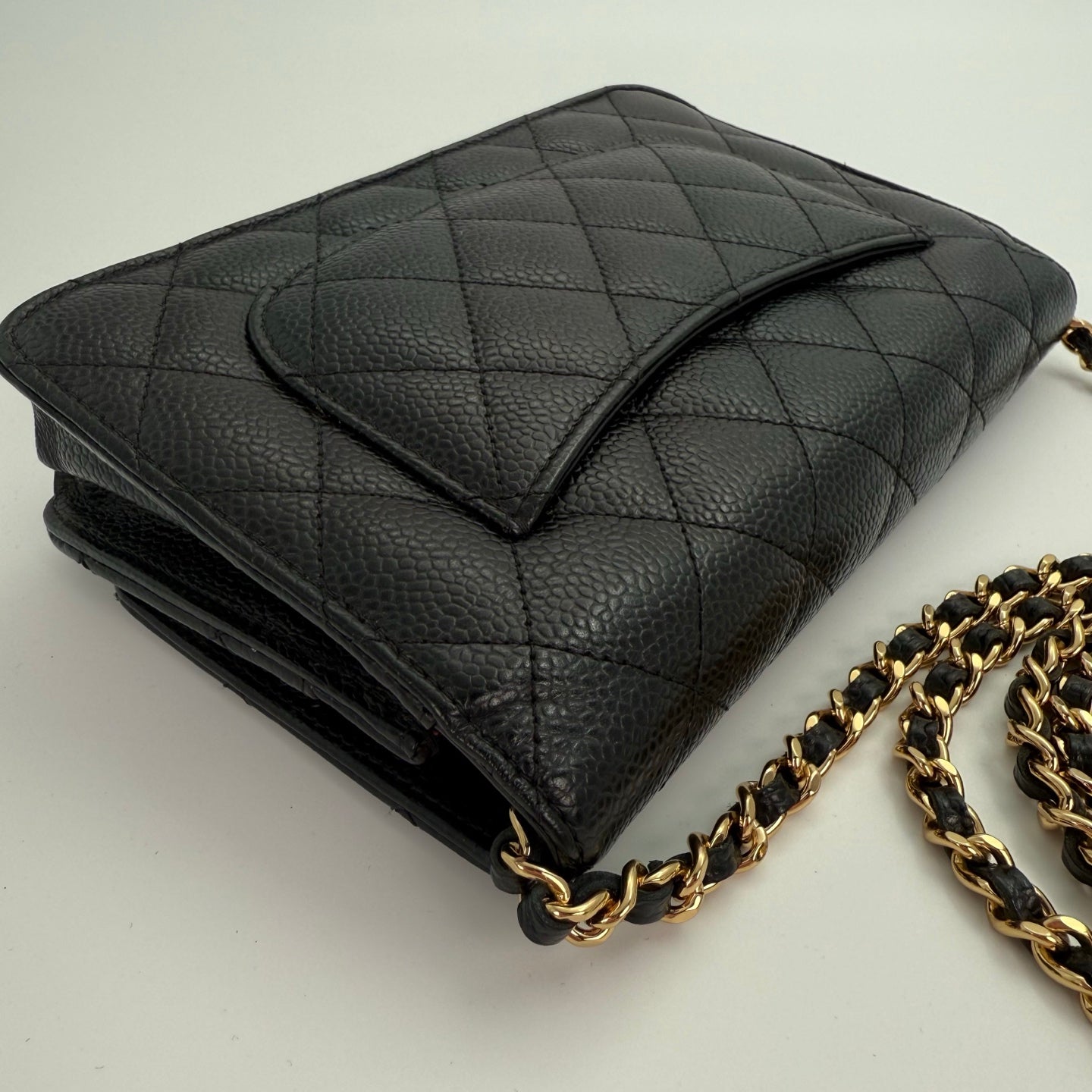 Chanel Classic WOC Black Caviar Leather with Gold-Tone Hardware [Used]