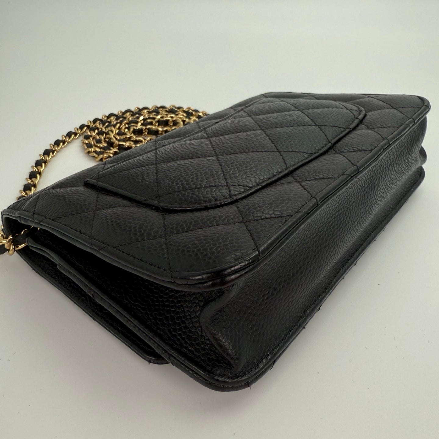 Chanel Classic WOC Black Caviar Leather with Gold-Tone Hardware [Used]