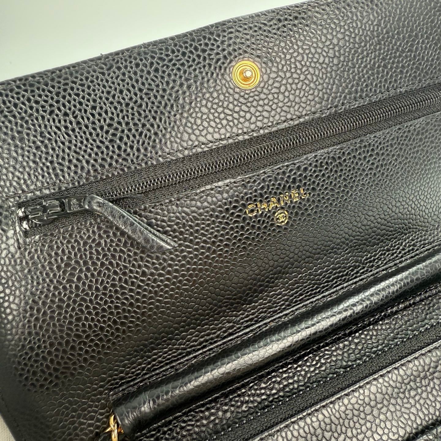 Chanel Classic WOC Black Caviar Leather with Gold-Tone Hardware [Used]