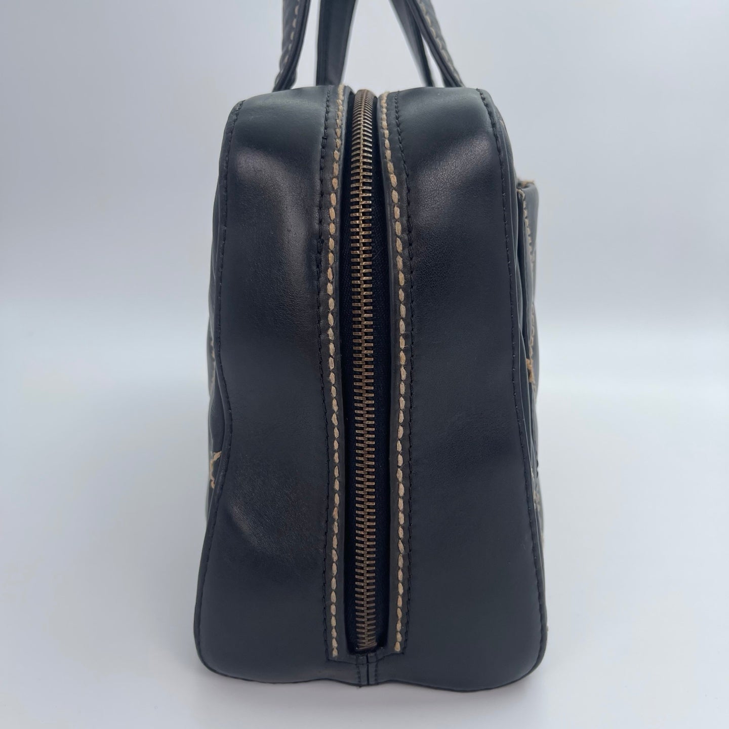 Chanel Wild Stitch Lambskin Handbag – Black & Gold [Used]