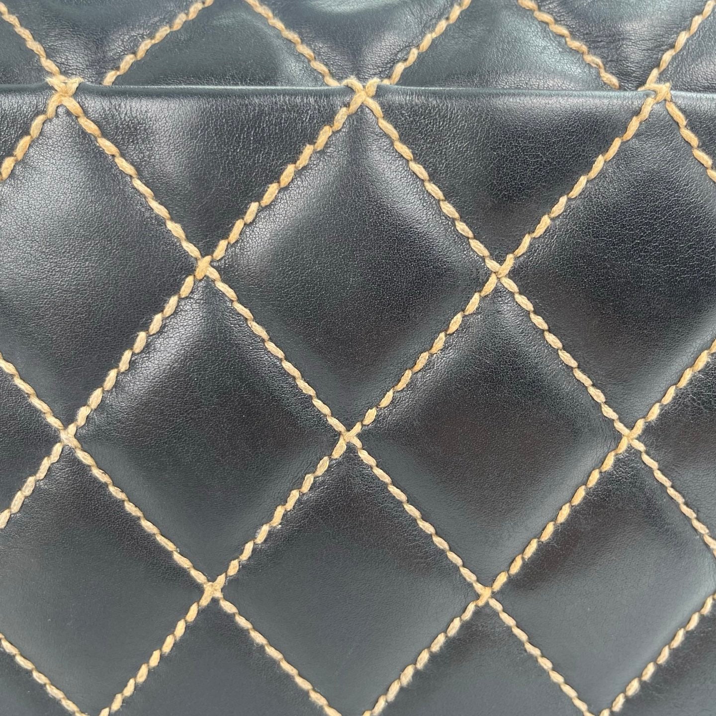 Chanel Wild Stitch Lambskin Handbag – Black & Gold [Used]