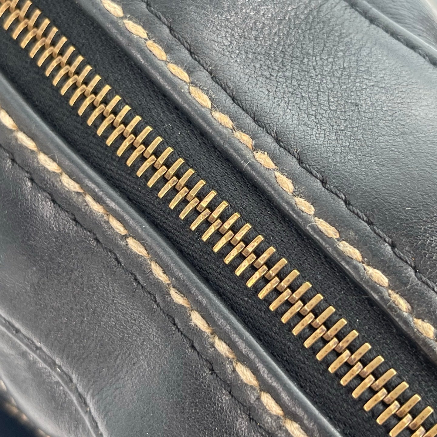Chanel Wild Stitch Lambskin Handbag – Black & Gold [Used]