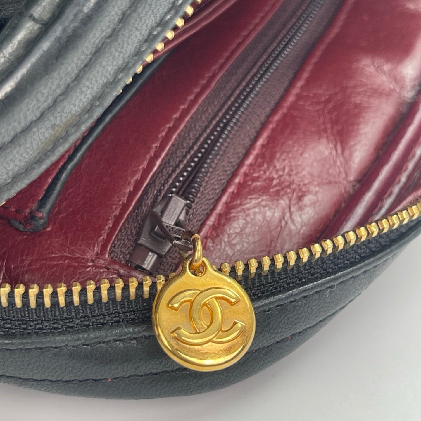 Chanel Quilted Camera Bag – Black Lambskin Leather [Used]