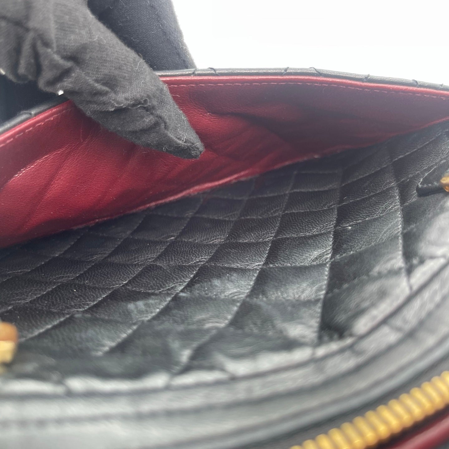 Chanel Quilted Camera Bag – Black Lambskin Leather [Used]