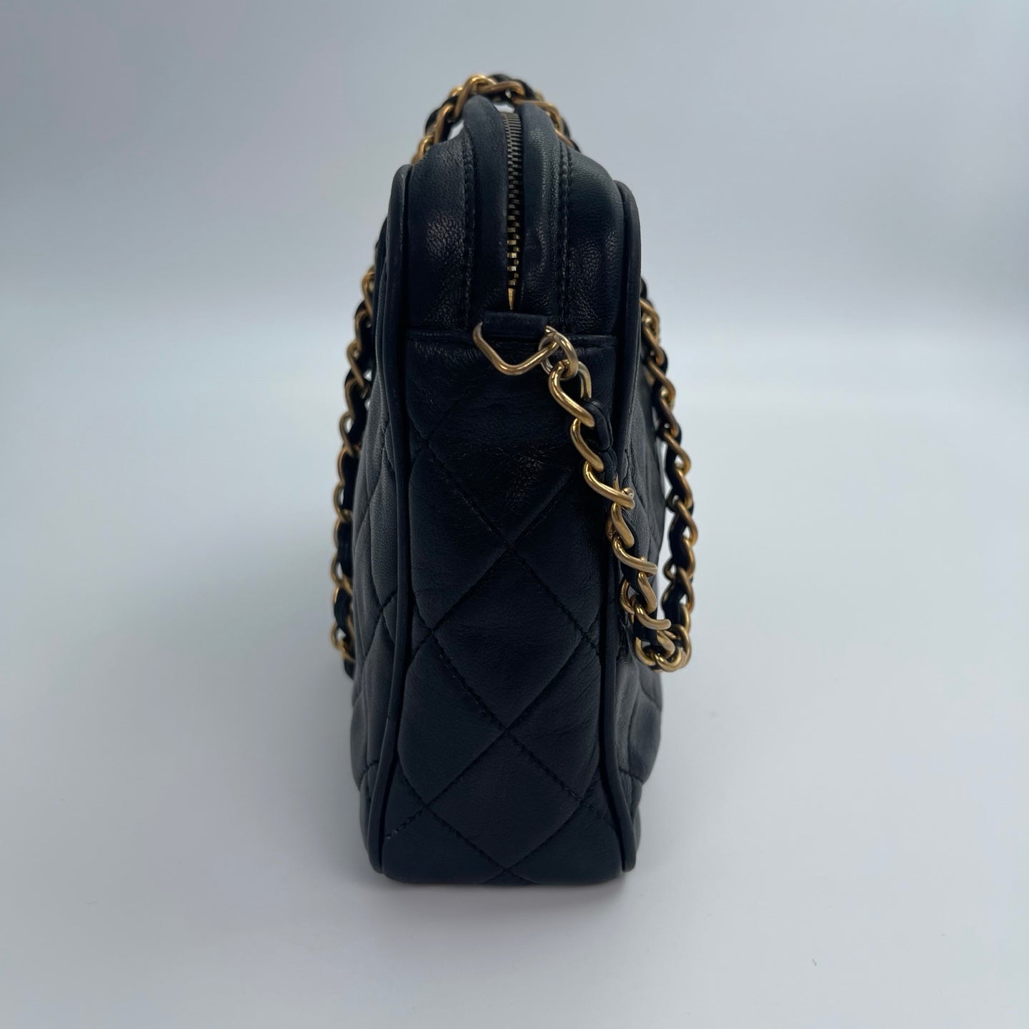 Chanel Camera Bag – Black Lambskin with Gold Hardware [Used]