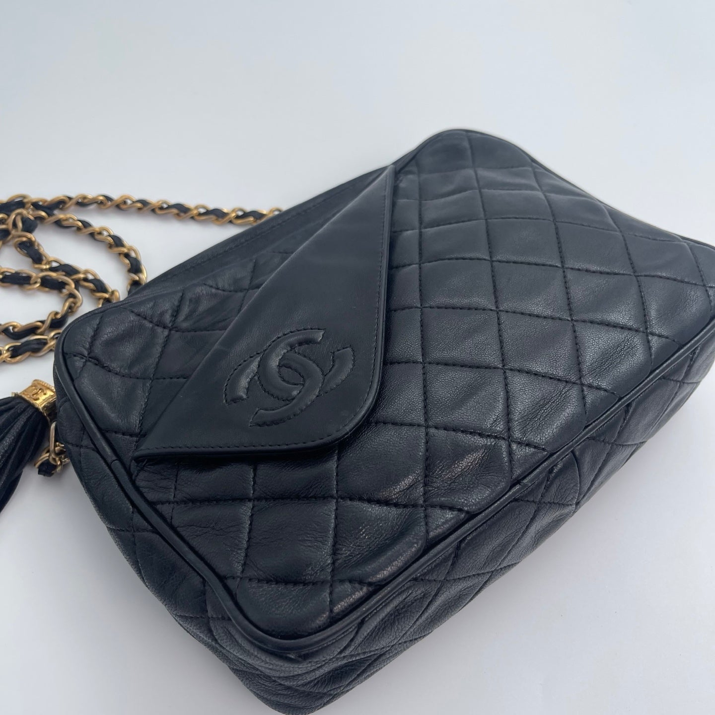 Chanel Camera Bag – Black Lambskin with Gold Hardware [Used]