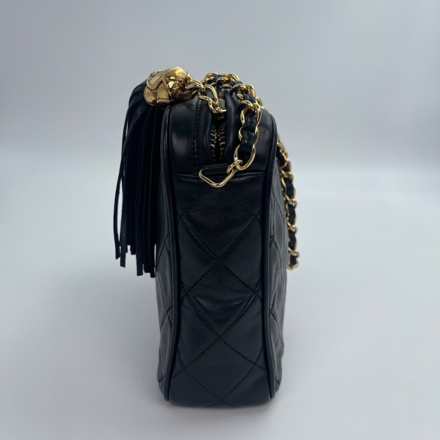 Chanel Camera Bag – Black Lambskin with Gold Hardware [Used]