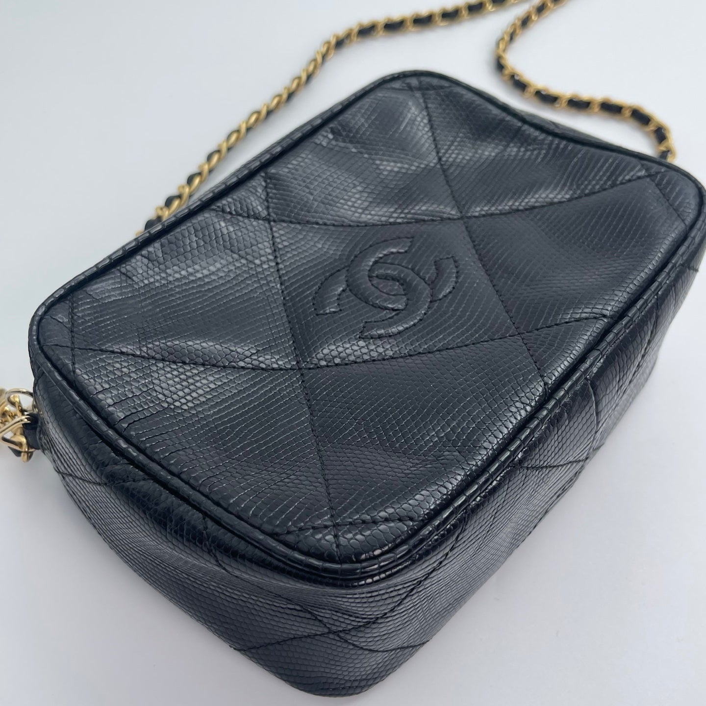 Chanel Camera Bag – Black Lizard Skin [Used]