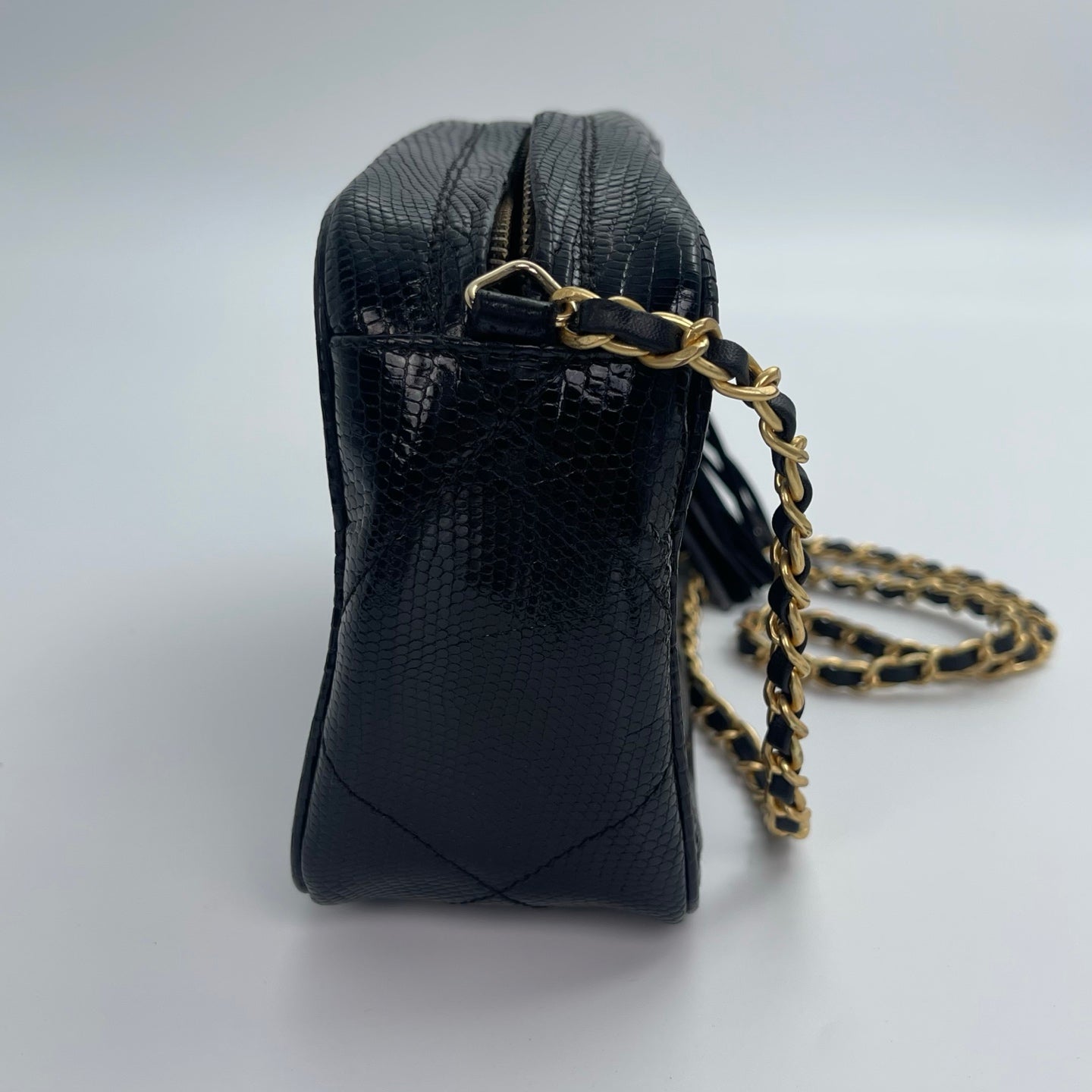 Chanel Camera Bag – Black Lizard Skin [Used]