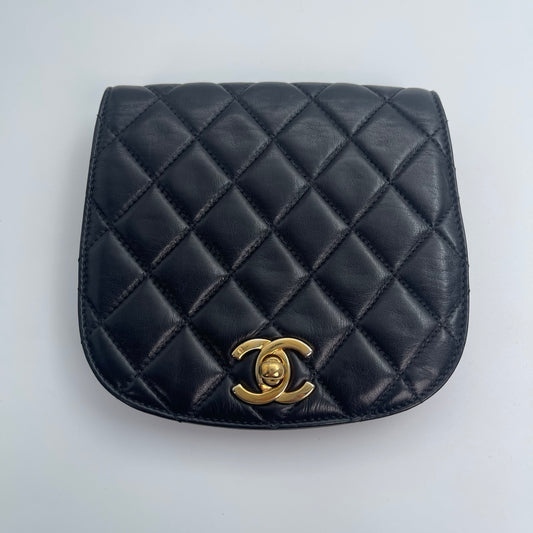 Chanel Waist Bag – Black Lambskin with Gold Hardware [Used]