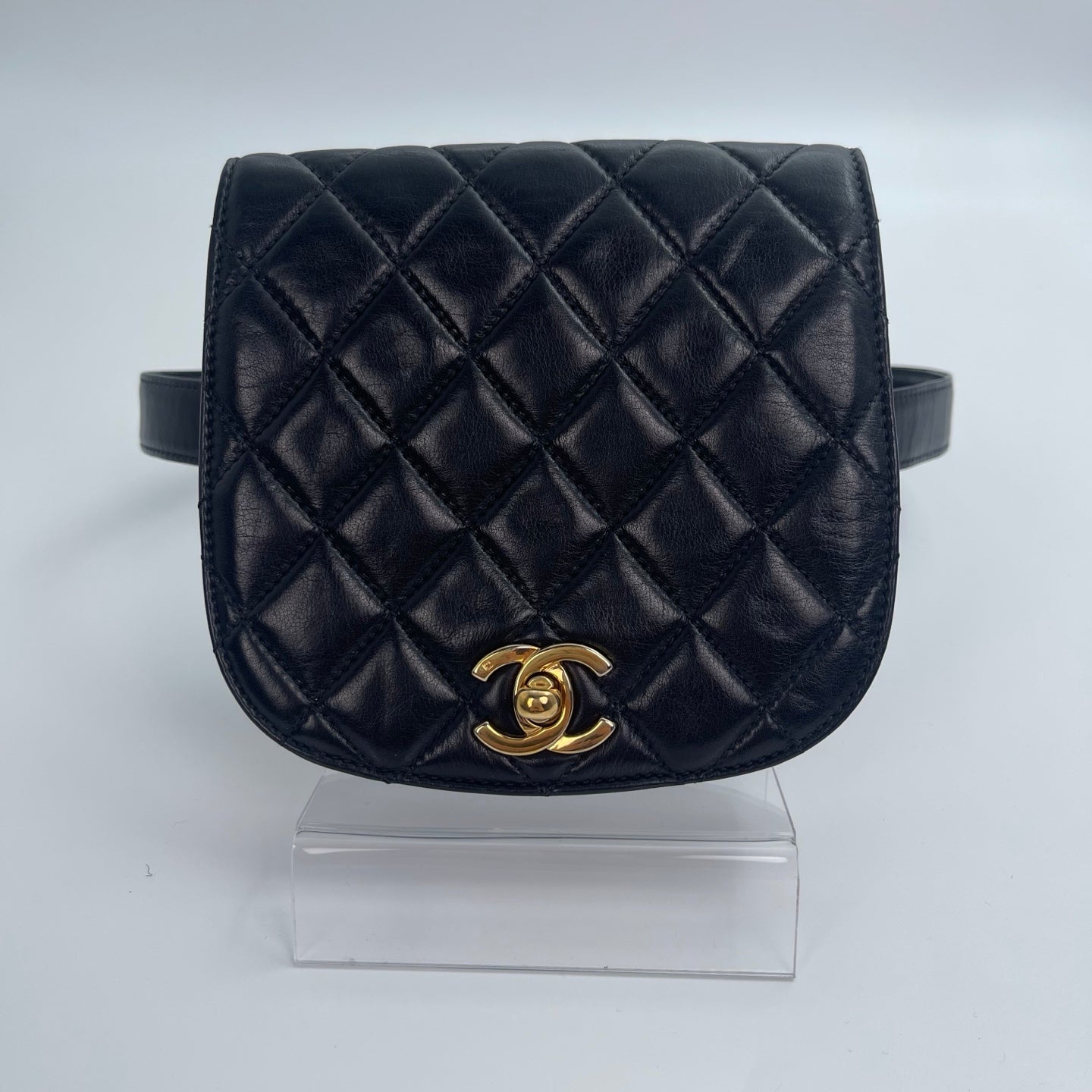 Chanel Waist Bag – Black Lambskin with Gold Hardware [Used]