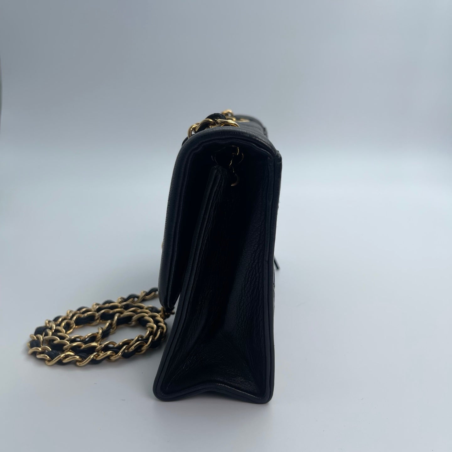 Chanel Quilted Lambskin Shoulder Bag with Chain & Tassel – Black [Used]