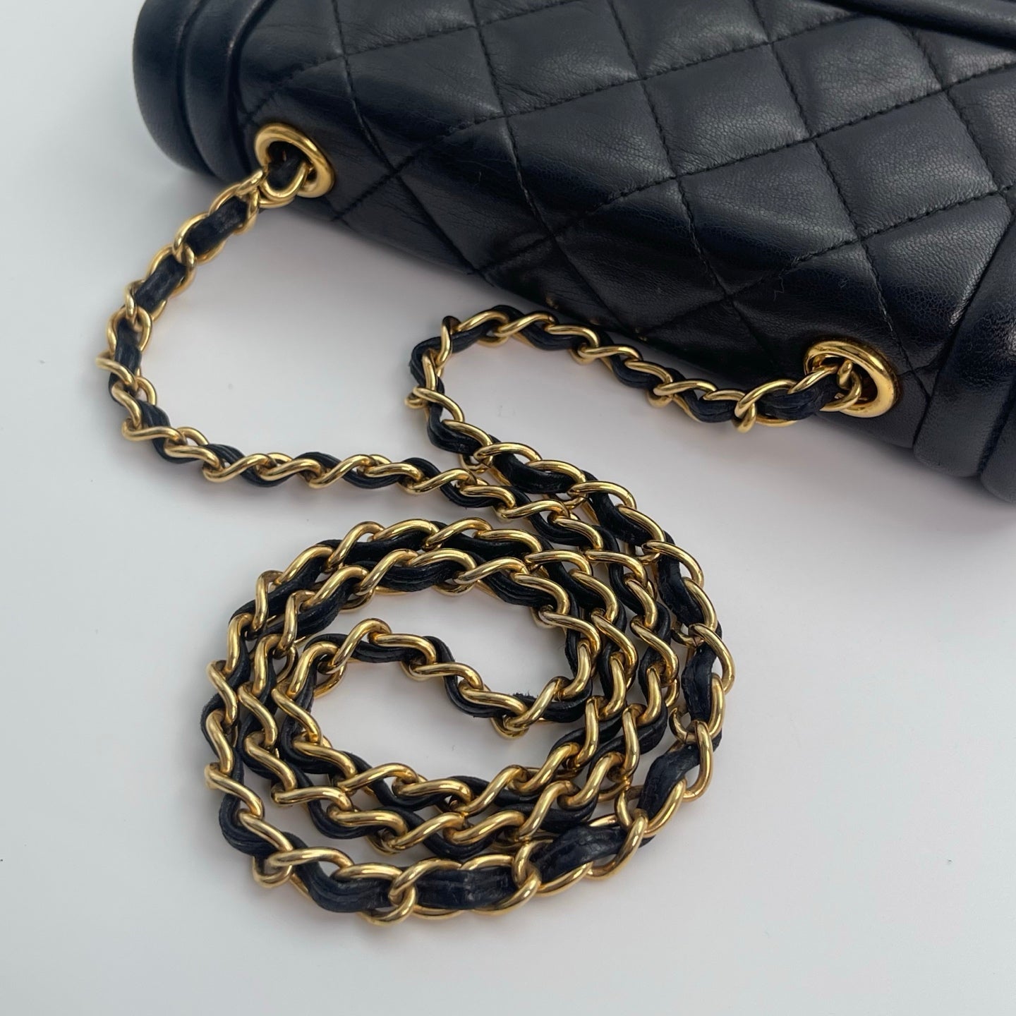 Chanel Quilted Lambskin Shoulder Bag with Chain & Tassel – Black [Used]