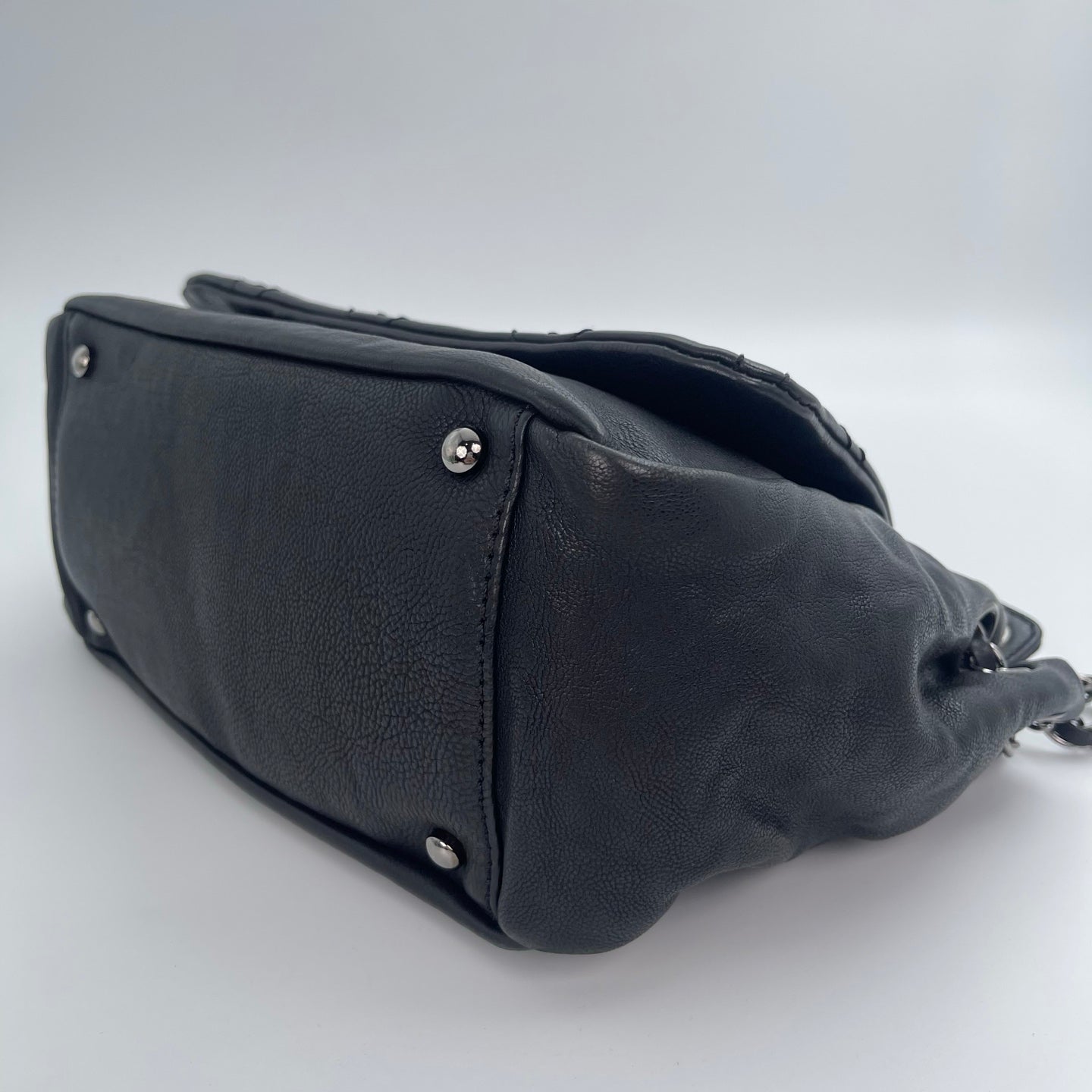 Chanel Black Caviar Leather Shoulder Bag  [Used]