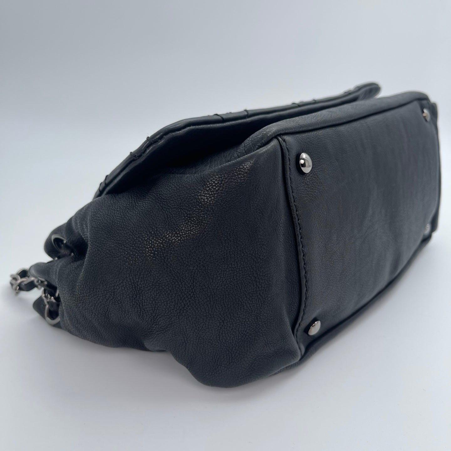 Chanel Black Caviar Leather Shoulder Bag  [Used]